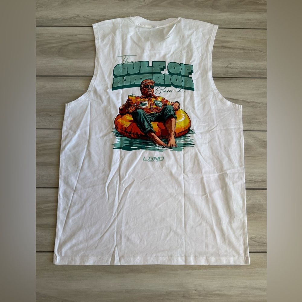 LGND Supply Co Gulf Of America Tank Top White Large NWT